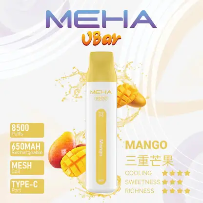 MEHA-8500口-VBar小白條-5.webp MEHA VBar 魅嗨小白條8500口拋棄式電子煙 長效容量設計 輕巧條形外觀 日常攜帶使用推薦 台灣現貨